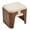 Walnut Finish - Beige, variant on Zesthouse Upholstered Linen Ottoman, Modern Ottoman Footrest with Extra Thick Cushion and Natural Finish Wood Frame, Vanity Stool for Bedroom Living Room Dorm, Beige