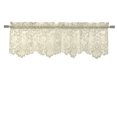 thumbnail image 3 of Habitat Limoges Sheer Rod Pocket Flat Valance Floral Lace Design Delicate Scalloped Bottom Hem 55" x 15" Ivory, 3 of 4