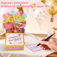 thumbnail image 4 of Happy Birthday Pop Up Card, Handmade Birthday Greeting Card With Envelope, 3D Gift Box Celebration Card for 18-year-old children, Adults, Mom, Dad, Daughter, Son, Sister, 4 of 4