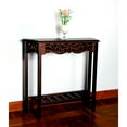 thumbnail image 2 of D-Art Collection Solid Mahogany Wood Entrance Table in Dark Brown, 2 of 5