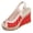 Red, variant on Summer Sandals for Women Polka Dot Wedge Sandals,Espadrille Platform Slingback Shoes