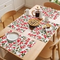 thumbnail image 5 of Spring Red Flower Placemats Set of 1, Watercolor Gradient Plant Non-Slip Place Mats Washable Table Mats for Kitchen Dining Table Decorations Indoor/Outdoor, 5 of 9