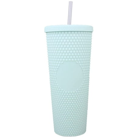 

24Oz Water Cup Straw Cup Studded Tumbler with Lid and Straw with Leak Proof Lid Iridescent Matte and Multi Colored Perfect Use for Iced Coffee Tumbler Color Changing Reusable