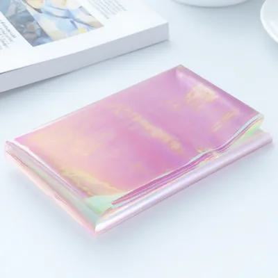 Beaupretty 20Pcs Pink Flower Wrapping Film Sheet Eco Friendly Iridescent Packing Paper