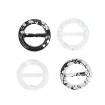 LEORX 4 Pcs Scarf Clip Rings Resin Clothing Decoration Round Design for Fashion Ladies Silk Buckle