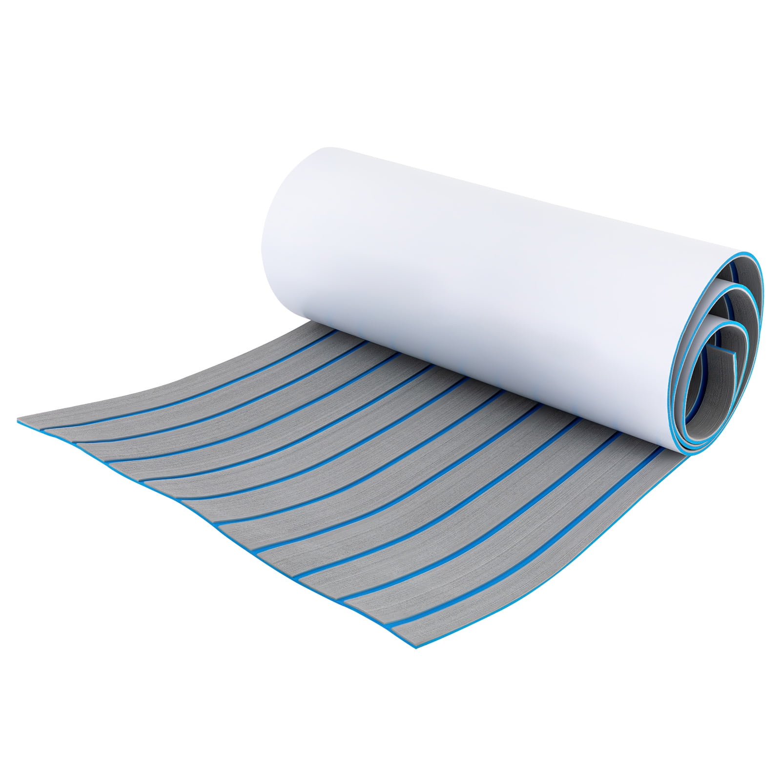 Boat Flooring EVA Foam Decking Sheet Faux Teak Marine Mat Marine Carpet Cooler Tops Seating Non-Slip Self-Adhesive Flooring Material for Motorboat RV Yacht Kayak Swimming Pool 95" x 24"