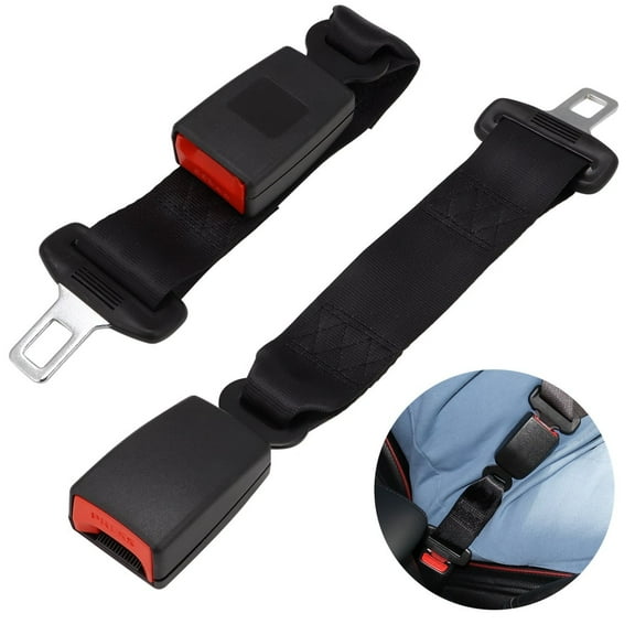 2 PCS Safety Seat Belt Extender, ABS Sturdy Buckle with Solid Strap, Car Belt Extending Strap, Universal Belt Belt Extender, Easy to Install