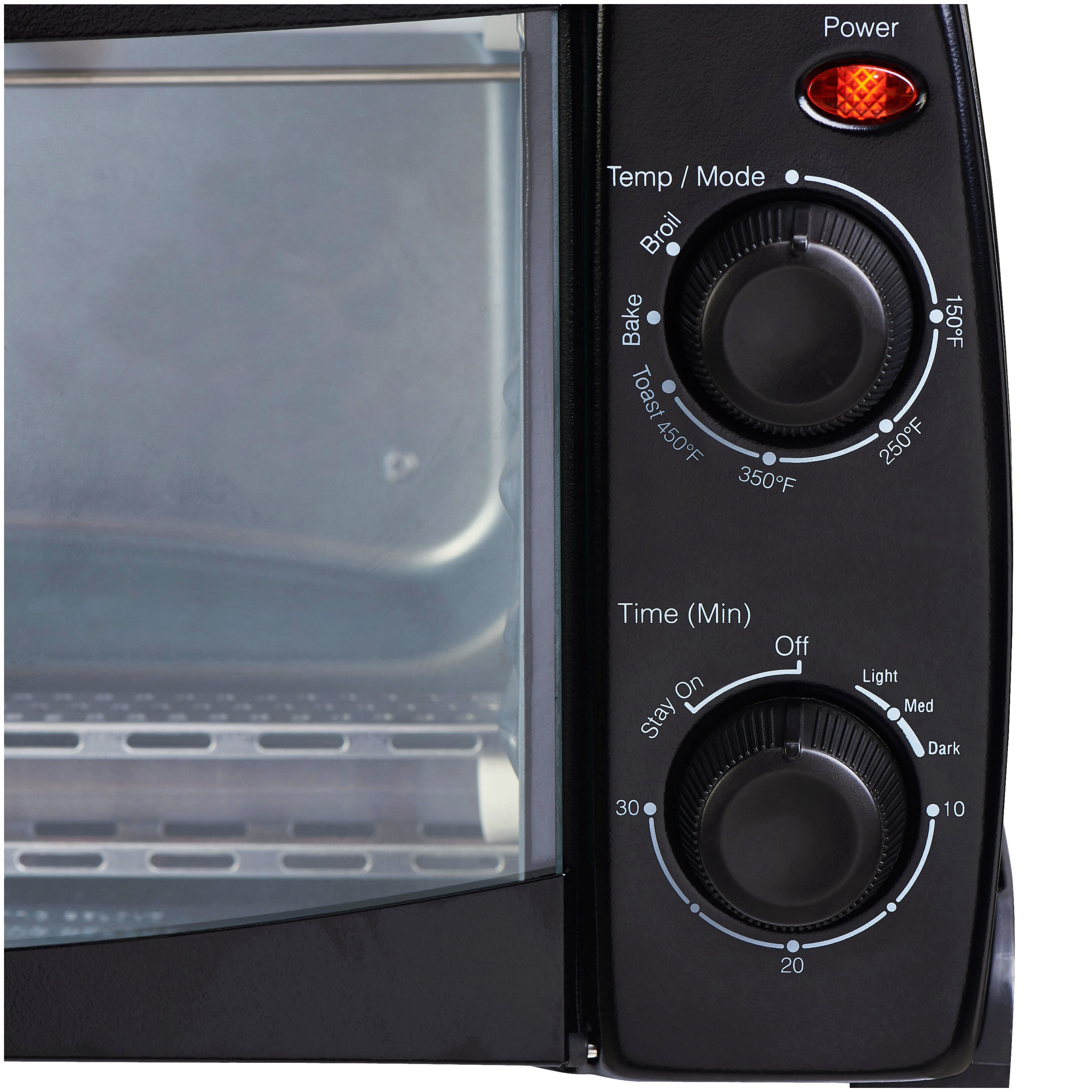 Mainstays 4 Slice Toaster Oven, Black 