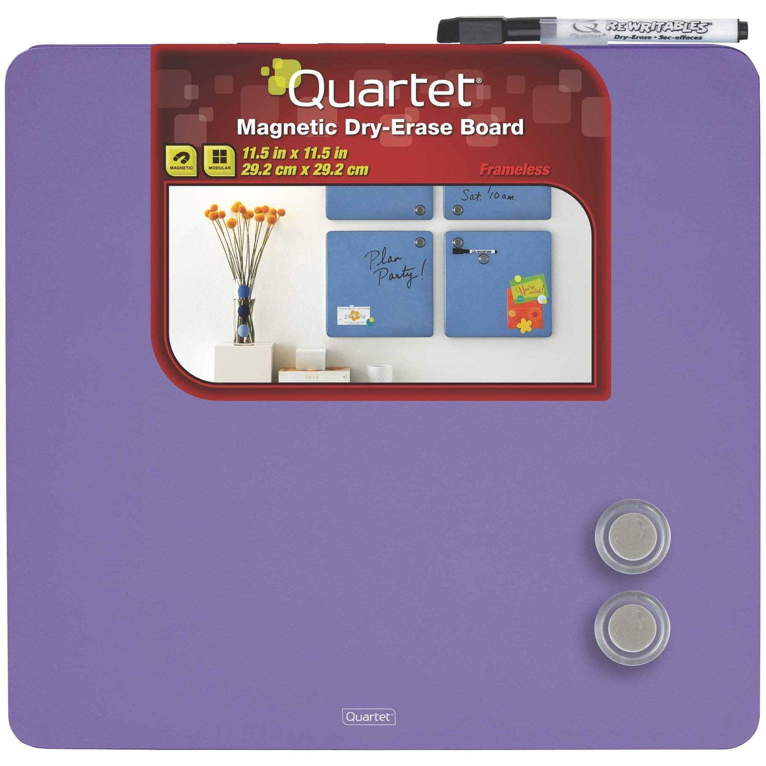 Quartet DryErase Boards, Tin Square, 11.5 x 11.5 Inches