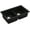 Black, variant on Karran Usa QU-810-CN Quartz Qu 32" Undermount Double Basin Quartz Composite Kitchen Sink in Concrete