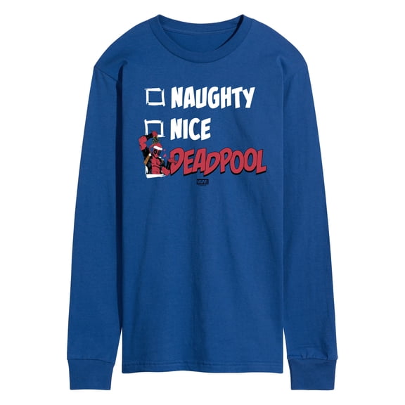 Marvel - Naughty Nice Deadpool - Men's Long Sleeve Graphic T-Shirt