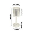 thumbnail image 3 of Efavormart 10" LED Acrylic Crystal Cylinder Color Changing Cordless Table Lamp, Rechargeable RGB Touch Control Accent Lamp, 3 of 11