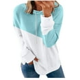 thumbnail image 2 of 50 % de Rabais Liquidation Chandail Surdimensionné pour Femmes 2023 Panneau de Couleur Grande Fente Ample à Manches Longues, 2 of 9