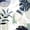 Blue, variant on RisChhery Boho Abstract Leaves Blackout Curtains,2 Panels,42x63 inch,Thermal Insulated Grommet Drapes