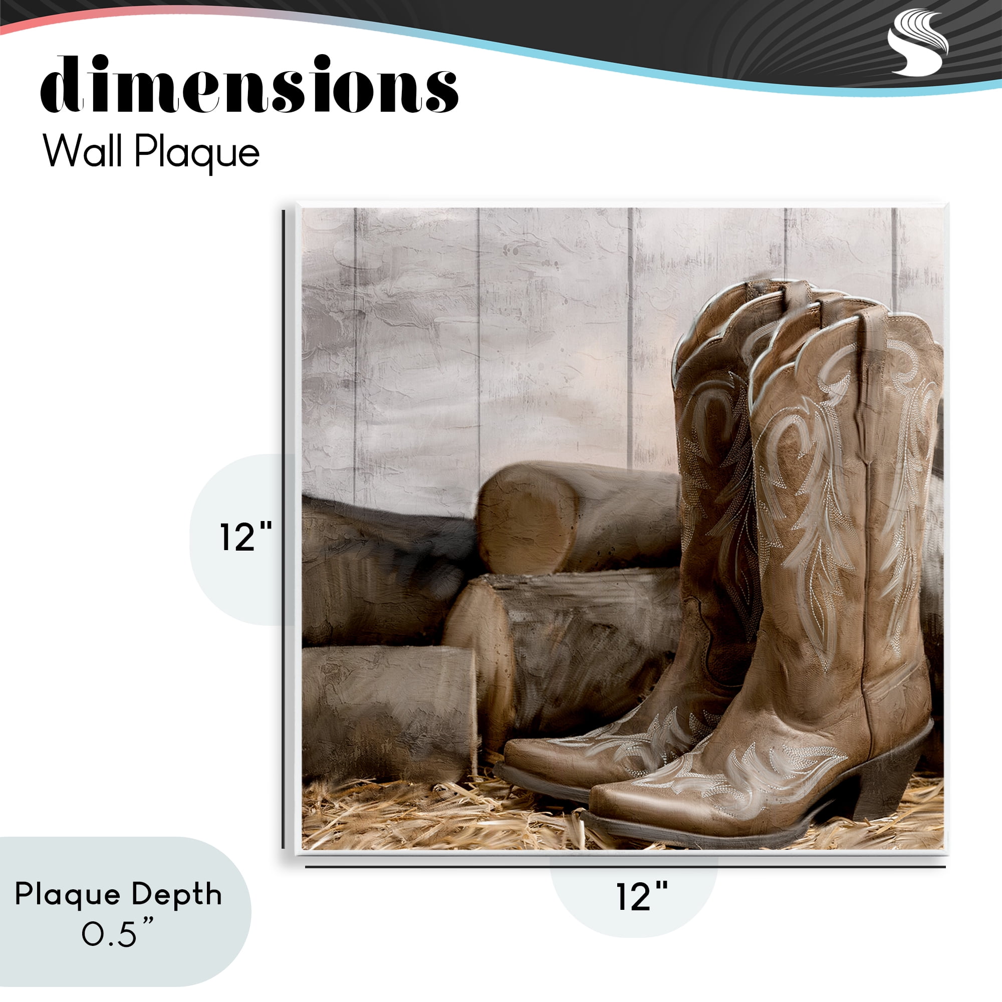 Stupell Industries Kick Off Your Boots Wall Plaque Art, design by Kim Allen