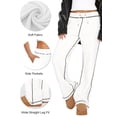 thumbnail image 4 of Track Pants Women Sweatpants Soft Jogging Straight Sweats Wide Leg Sweatpants Women Pants Joggers White XXL, 4 of 9