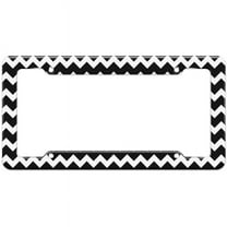 Chevrons Black Pattern License Plate Frame