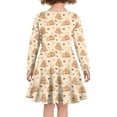 thumbnail image 3 of DISNIMO Capybara Dress Girls Heart Dress for Kids Girl Long Sleeve Dress Size 13-14 Girls Clothes Dresses Cute for Kids Girl Fall Dress Casual Teen Midi Dresses for Children Holiday Dress Girls, 3 of 6