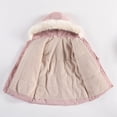 thumbnail image 5 of ATOGUTA Girls Winter Jacket Winter Jacket Parka Down Coat Overcoat with Faux Fur Hood Pink, Size 3T-7, 5 of 6
