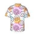 thumbnail image 3 of Kll Men'S Hawaiian Shirt Short Sleeve Button Down Beach Shirts-Donuts And Coffee, 3 of 8