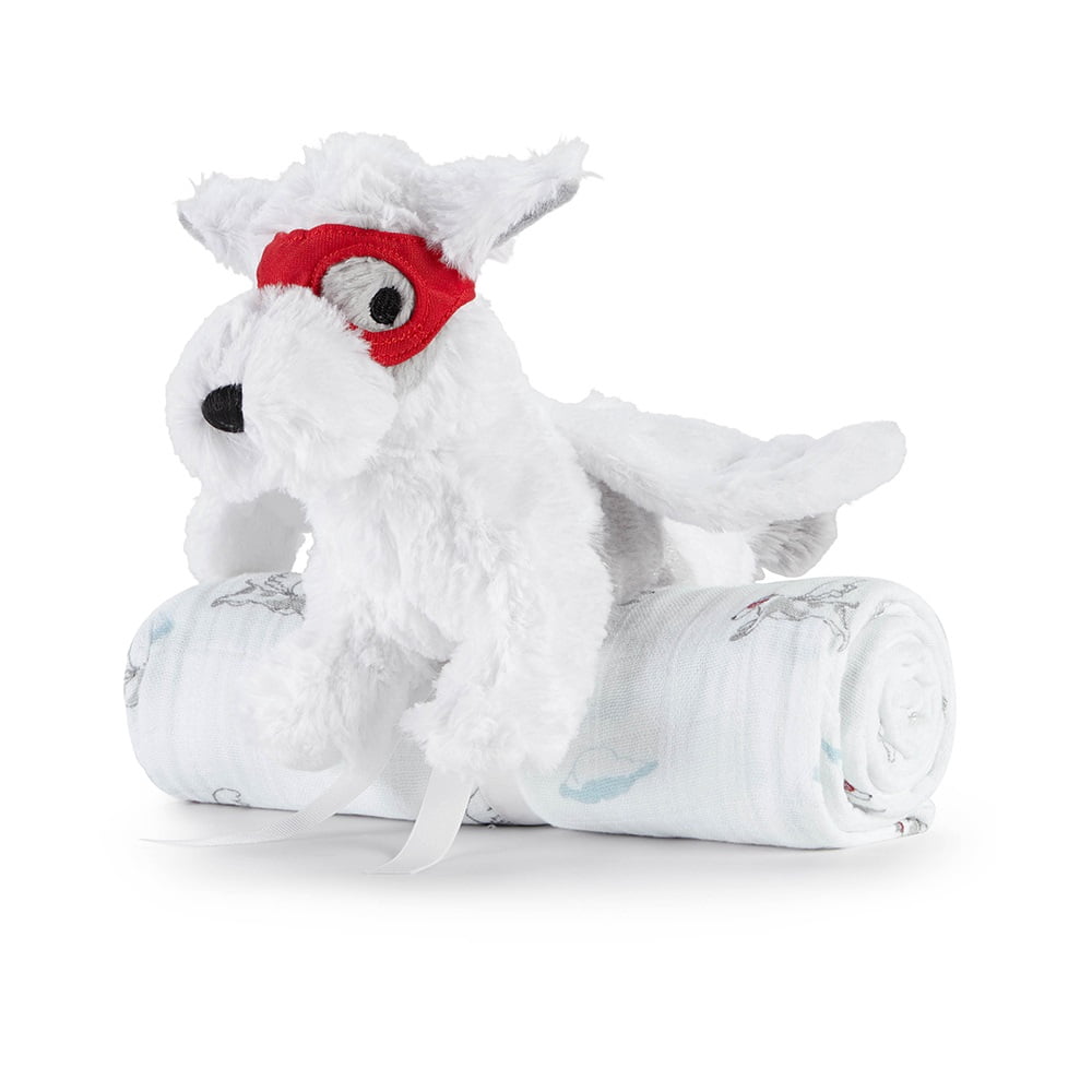Aden + Anais Plush Toy with Swaddle Dog Liam the Brave