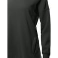 thumbnail image 4 of A2Y Women's Relaxed Fit Long Sleeve V-Neck Side Pocket Sweatshirt Charcoal M, 4 of 6