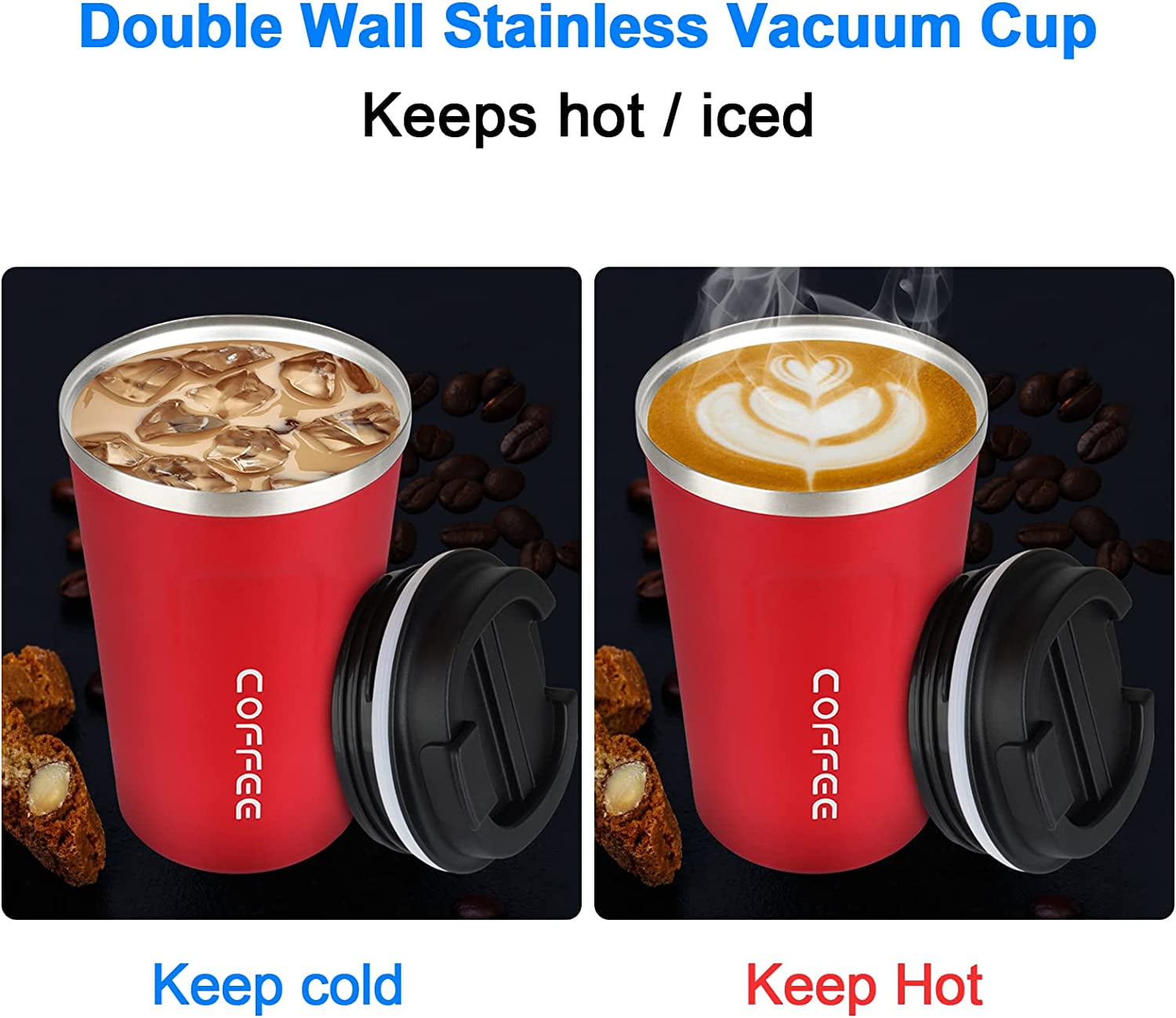 Dropship 1pc; Stainless Steel Vacuum Insulated Tumbler; Coffee Travel Mug  Spill Proof With Lid; Thermos Cup For Keep Hot/Ice Coffee; Tea And Beer to  Sell Online at a Lower Price