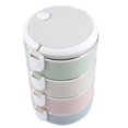 thumbnail image 4 of Contenedor bento de 2800 ml para comidas saludables para llevar Fiambrera de acero inoxidable de 4 capas, 4 of 8