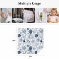 thumbnail image 4 of Blue Flowers Cloth Napkins, Watercolor Rustic Retro Floral Leaf Vines Washable and Reusable Dinner Napkins Set of 8, Table Napkin for Kitchen Party Birthday Wedding Hotel Housewarming 20"x20", 4 of 8