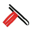 thumbnail image 2 of Cinturón de fútbol con bandera para entrenamiento de competición, para deportes al aire libre, color rojo, 2 of 14