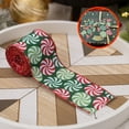thumbnail image 1 of wycnly Christmas Candy Print Ribbon Roll 196.85in Polyester Gift Wrapping DIY Bow Ribbon Holiday Tree Fireplace Decor Xmas Decorations, 1 of 6
