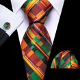 thumbnail image 3 of Juego de corbatas Barry.Wang African Kente de seda, 160 cm de longitud, 3 of 5
