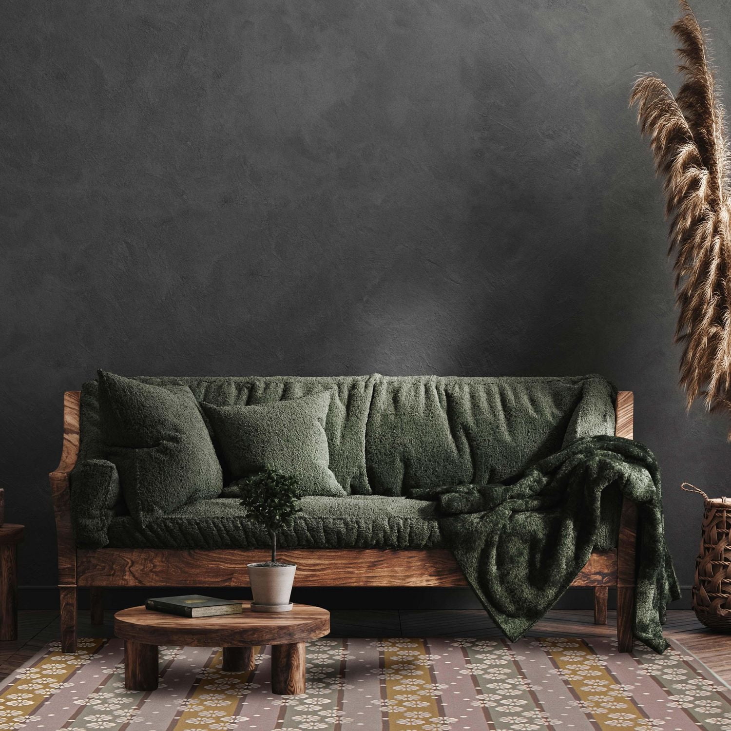 ECARPET Lotus Mod Multi Color Rug 4'4" x 6'8"