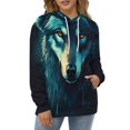 thumbnail image 4 of Tigers Wolves Zebras Animals Men's Women Vintage 3D Hooded Sweatshirt - All-Season Loose Fit Streetwear, 4 of 6