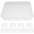 thumbnail image 4 of 10pcs Grey Flower Pot Saucers for Plant Trays with Drip Protection Stable Plastic Material, 4 of 5