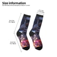 thumbnail image 2 of Naloa Astronaut In Cosmic Garden Kids Socks Unisex Kids and Toddlers' Crew Socks, ,1 Pairs, 2 of 5