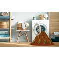 thumbnail image 2 of Ahgly Company Machine Washable Indoor Round Transitional Dark Bisque Brown Area Rugs, 4' Round, 2 of 7