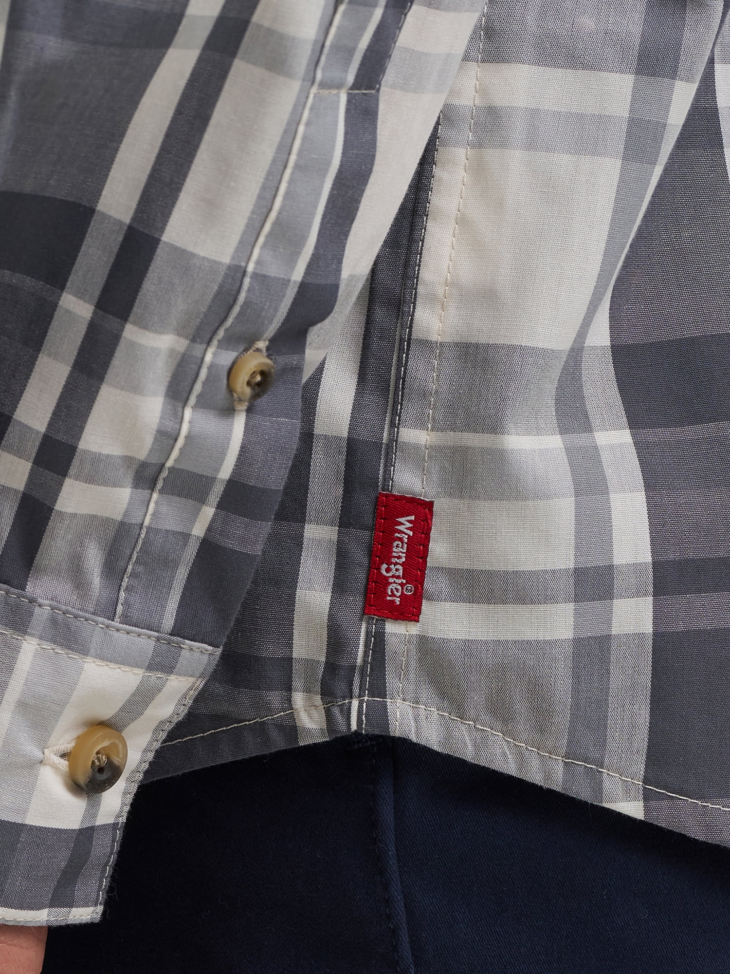 Wrangler® Men's Long Sleeve Plaid Shirt, Sizes S-5XL