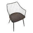thumbnail image 3 of LumiSource Brown Metal, Dark Walnut Wood Winston Chair, 3 of 7