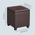 thumbnail image 7 of LEDREM Storage Ottoman with Hinged Lid, 14-Gallon Footrest Stool with Solid Wood Frame, 660lb Capacity for Living Room, Bedroom, Deep Burgundy, 7 of 7