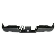 Rear Step Bumper Face Bar Black - Paint To Match Steel - High Strength