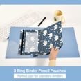 thumbnail image 5 of Elephant and Stars 2 Pack Pencil Pouch for 3 Ring Binder Smooth Zipper Folders with Pockets Clear Window Pencil Case, 5 of 6