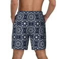 thumbnail image 4 of Goofa Geometry Flower Printed Men's Swim Trunks Board Shorts Quick Dry Mens Swimming Trunks with Compression Liner,Breathable Fit Hawaii Beach Shorts-3X-Large, 4 of 9