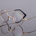thumbnail image 6 of Agstum Pure Titanium Retro Round Gold Glasses Frame Optical Eyeglasses 44-24-140, 6 of 8