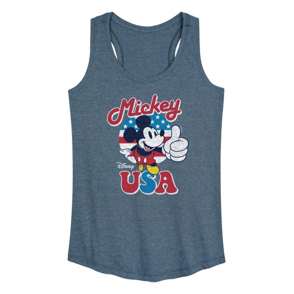 Disney - Americana - Mickey Mouse USA Flag - Women's Racerback Tank Top