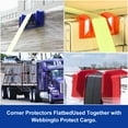 thumbnail image 3 of 24 Pack 4" Flatbed Edge Protectors with Carrying Case, 4" Winch Ratchet Straps Plastic Corner Protectors for Flatbed Cargo Load, 3 of 7