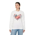 thumbnail image 4 of Floral Heart Sweatshirt, Floral Love Sweatshirt, Valentine's Day Sweatshirt, Heart Floral Sweatshirt, 4 of 55