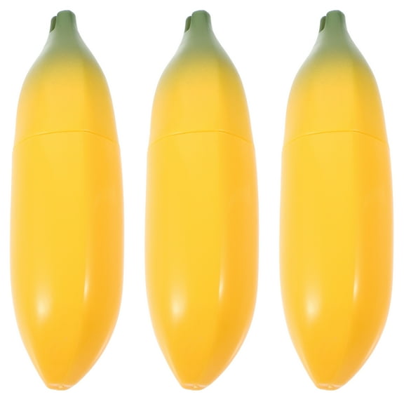 ifundom 3pcs Containers for Sewing Needles Plastic Yellow Storage for Home Use