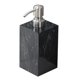 thumbnail image 1 of Dispensador de jabón líquido para manos de 500 ml, elegante dispensador de gel de baño vacío a prueba de fugas para textura de borde negro, 1 of 9