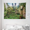 thumbnail image 1 of Nature Decor Tapestry, Ancient Fairytale Theme Hidden Garden with Botanic Trees Flowers Ivy Image, Wall Hanging for Bedroom Living Room Dorm Decor, 80W X 60L Inches, Multicolor, by Ambesonne, 1 of 2